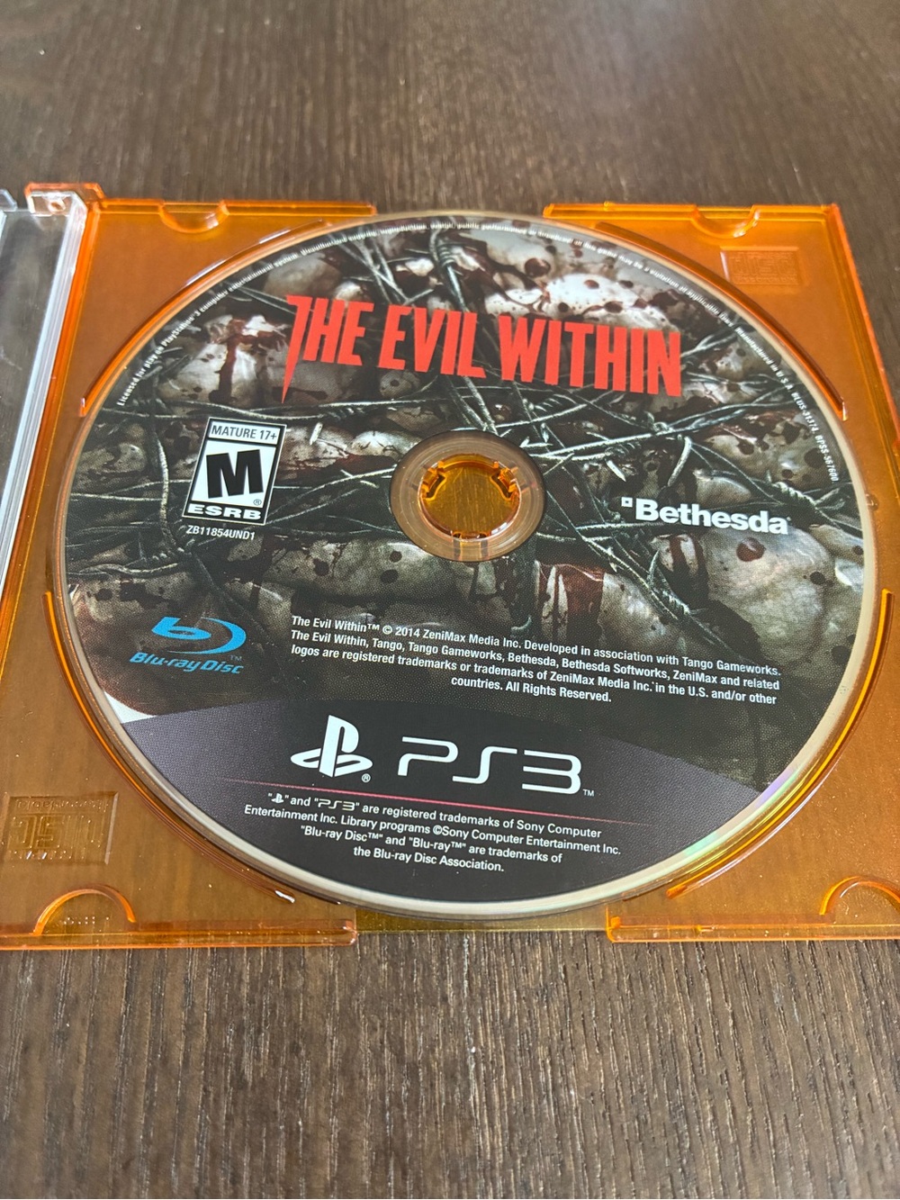 The Evil Within PS3 Game Disc - Orange